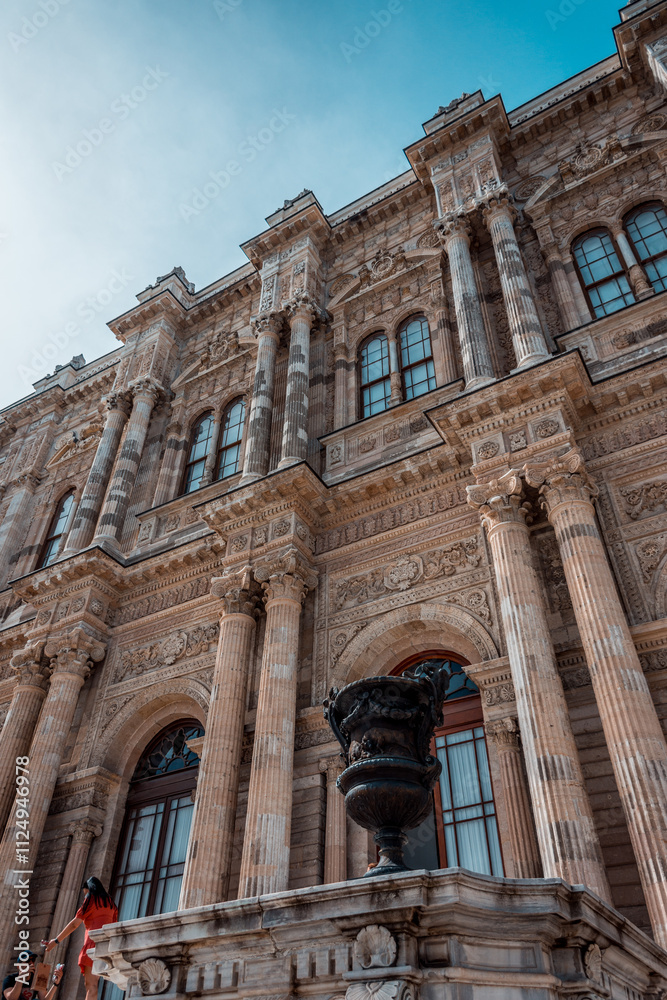 Fototapeta premium Historic Building Facade with Ottoman Details in Istanbul
