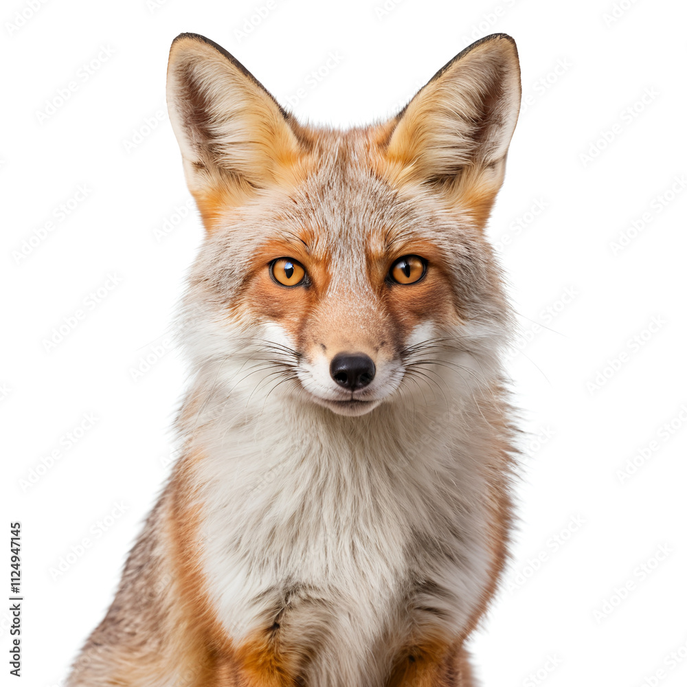 Fototapeta premium corsac fox on white background