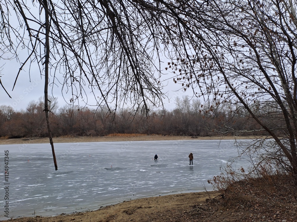 Obraz premium winter river