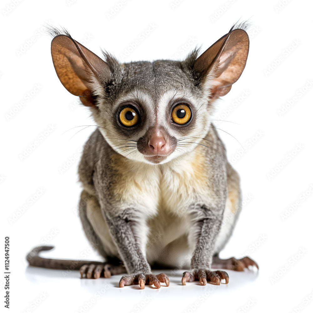 Obraz premium Senegal Bushbaby on white background