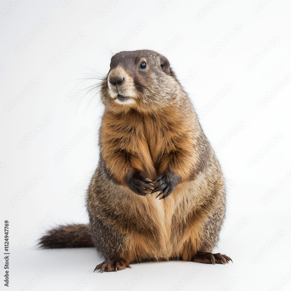 marmot on white background marmot on white background