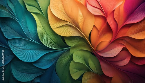 Abstract Floral Swirl: A captivating blend of vibrant colors and organic shapes creates a mesmerizing abstract floral design, evoking a sense of growth, renewal, and the beauty of nature.
