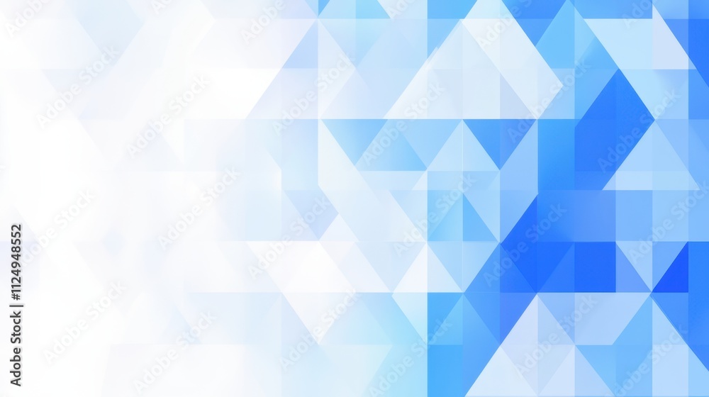 Obraz premium Abstract Geometric Patterns in Shades of Blue with Soft Light Effects