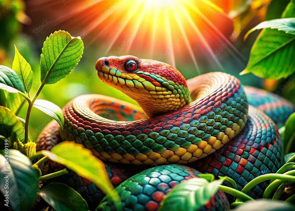 Captivating Snake in Its Natural Habitat Showcasing Vibrant Colors and Intricate Patterns Perfect for Nature Lovers and Wildlife Enthusiasts Captivating Snake in Its Natural Habitat Showcasing Vibrant Colors and Intricate Patterns Perfect for Nature Lovers and Wildlife Enthusiasts