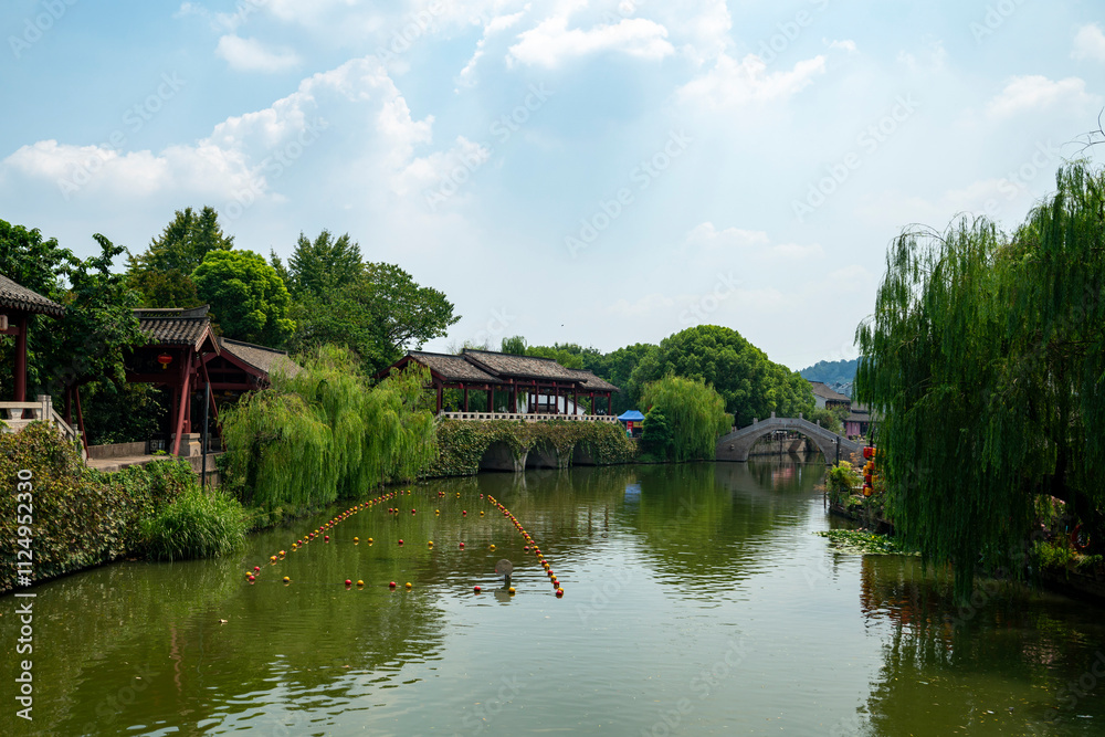 Anchang Ancient Town Scenic Area in Shaoxing, Zhejiang, China Anchang Ancient Town Scenic Area in Shaoxing, Zhejiang, China