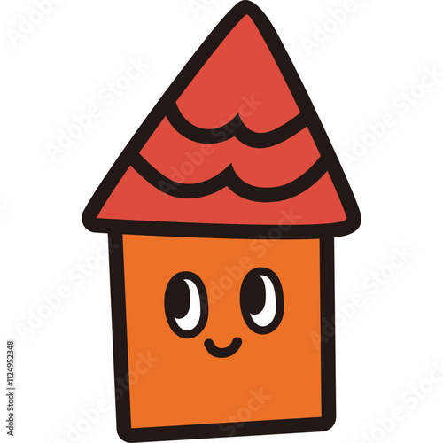 Playful Cartoon House Illustration