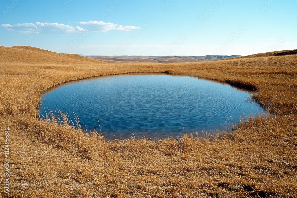 A wild duck hunting in a marshland, surrounded by tall grass and glimmering water pools A wild duck hunting in a marshland, surrounded by tall grass and glimmering water pools