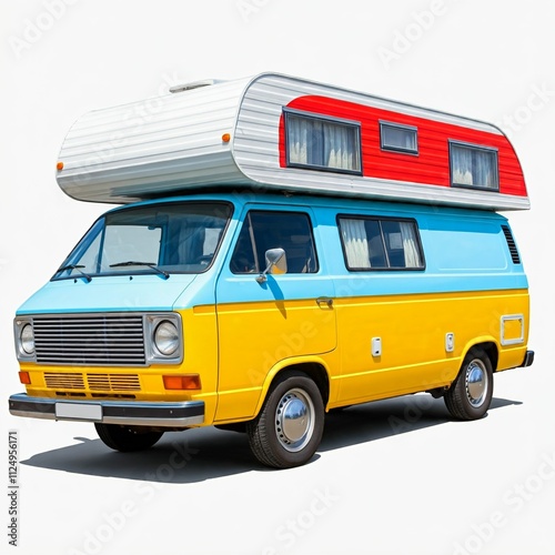 camper van isolated on white