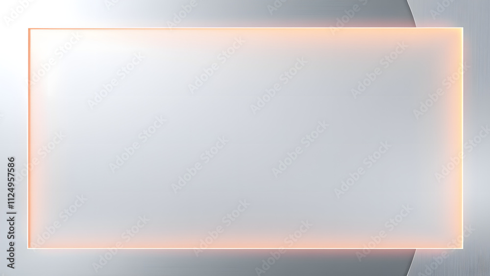 Smooth frosted glass panel with glowing borders, layered on a silver-to-charcoal metallic gradient Smooth frosted glass panel with glowing borders, layered on a silver-to-charcoal metallic gradient