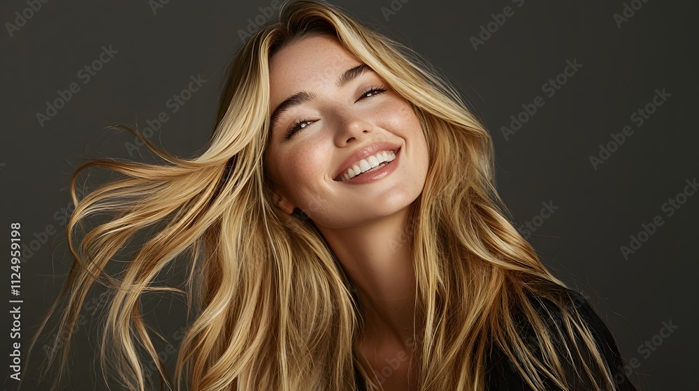 Fototapeta premium Portraits of European and American women with long hair