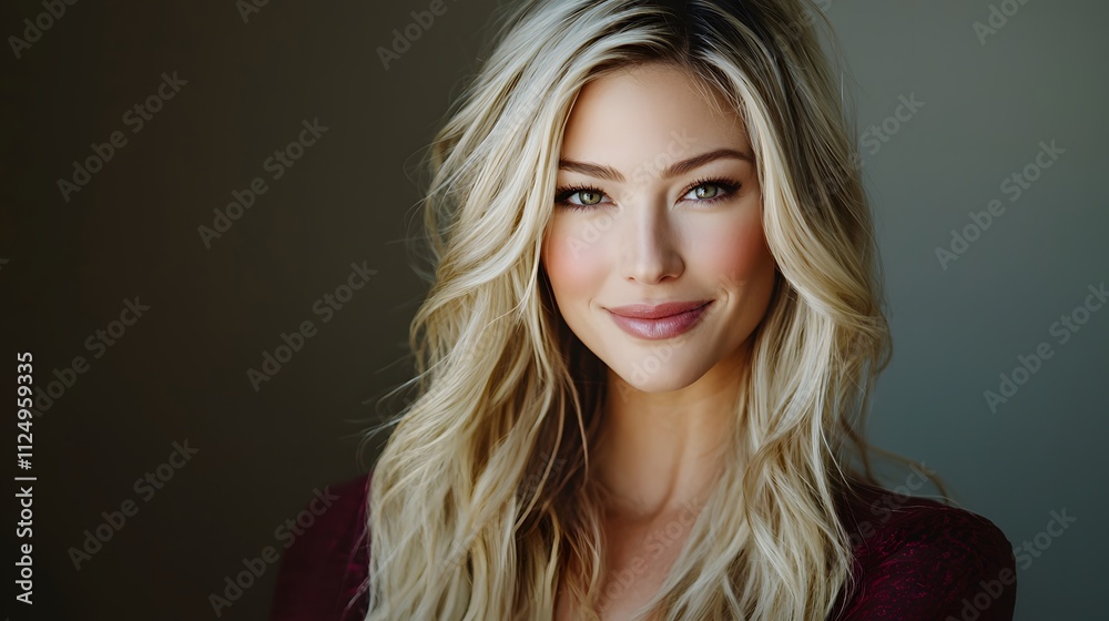 Naklejka premium Portraits of European and American women with long hair