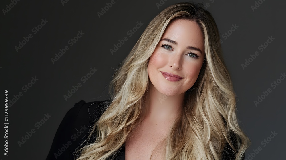 Portraits of European and American women with long hair
