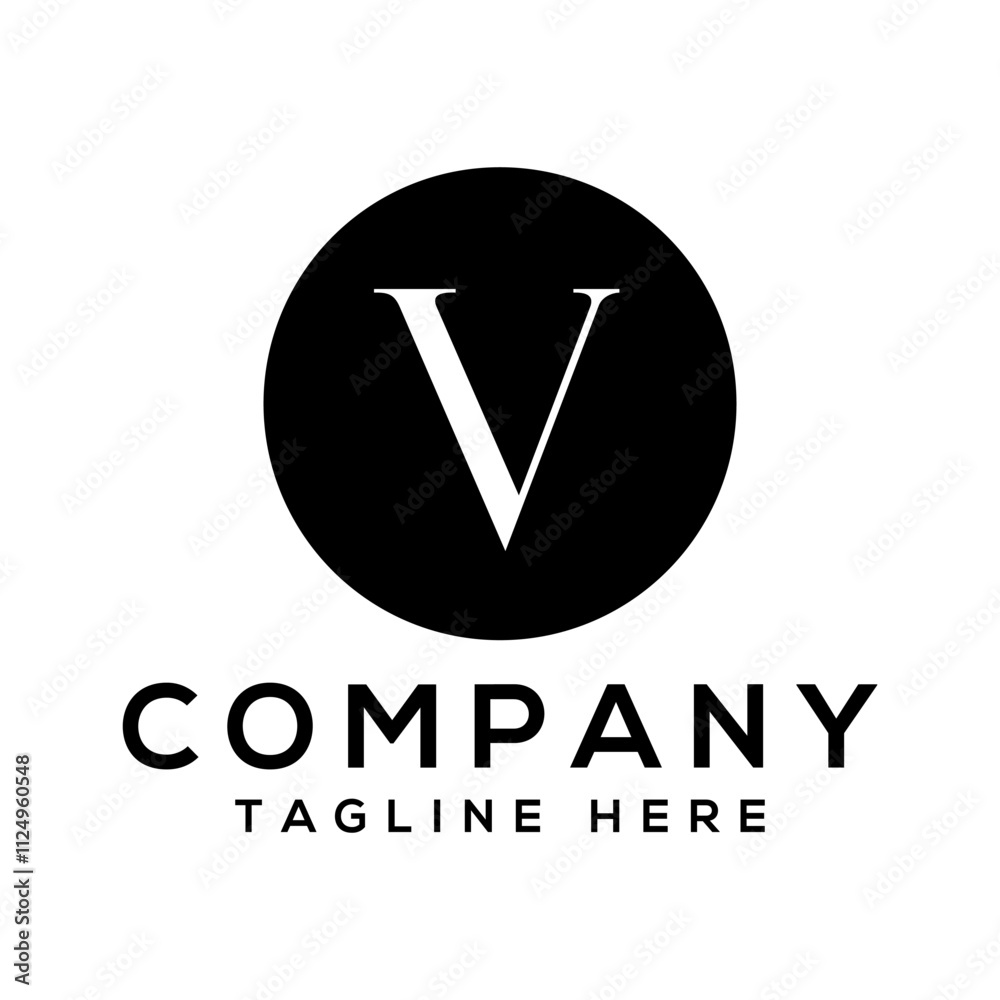 Letter V logo brand identity design vector illustration. Letter V logo brand identity design vector illustration.