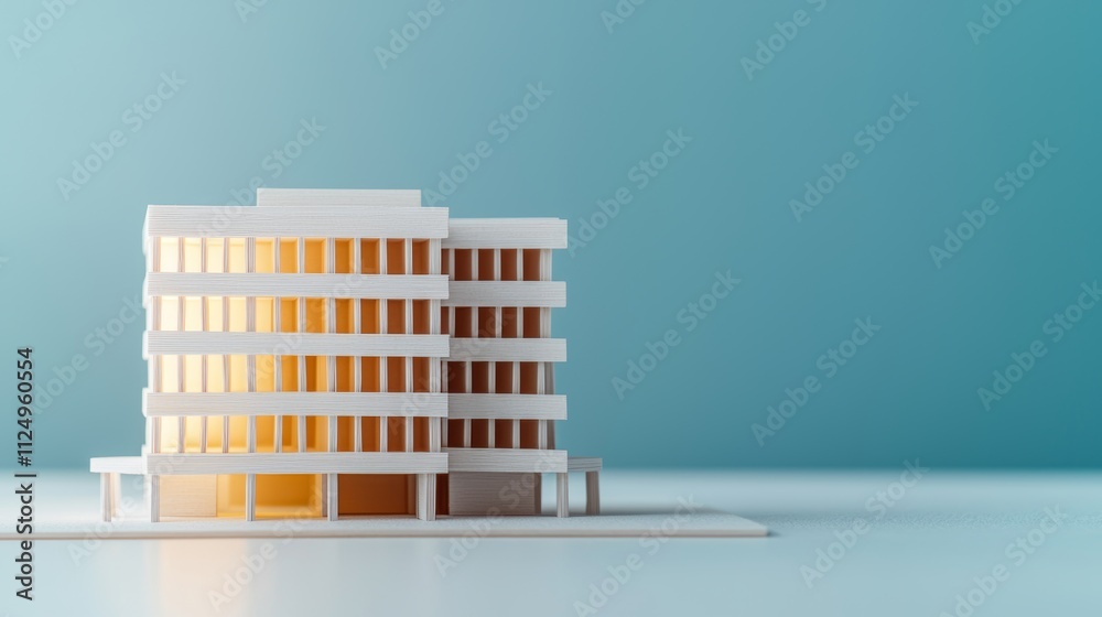 Minimalist Architectural Model, A Modern Building Design Minimalist Architectural Model, A Modern Building Design