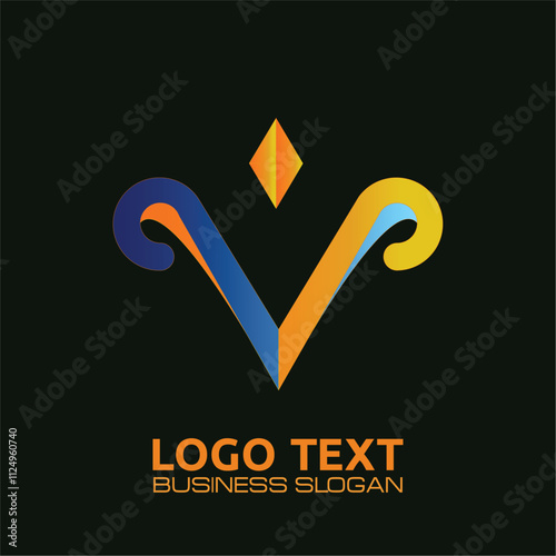 V  lettering logo is simple, easy to understand and authoritative