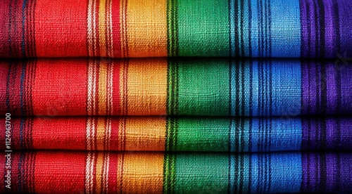 Designing Vibrant Blank Spaces with Colorful Mexican Textile Patterns for Creative Inspiration photo