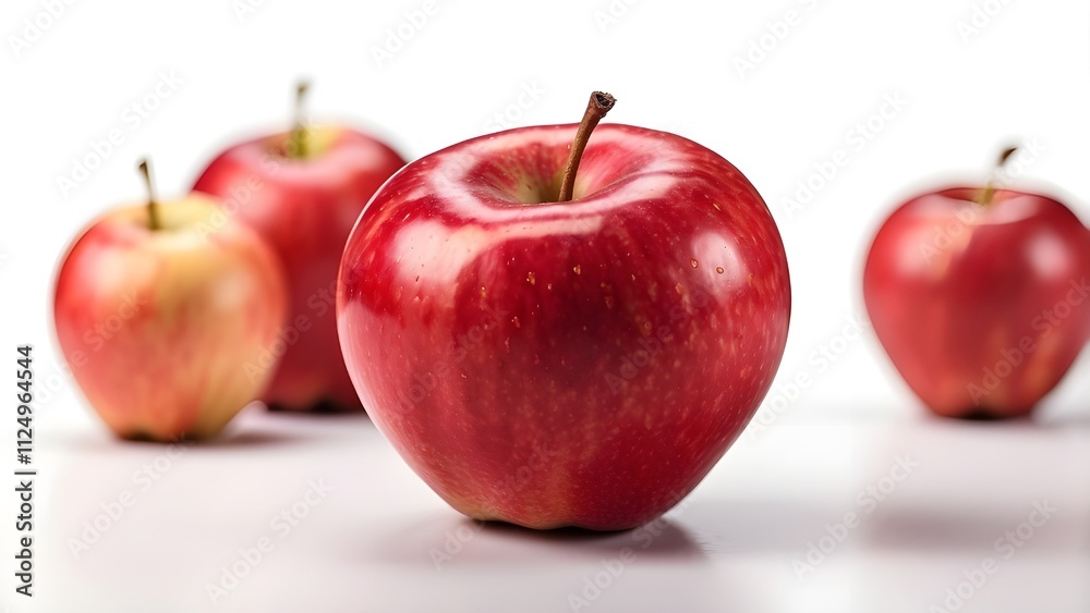 Isolated red apple with full depth of field on a white background Isolated red apple with full depth of field on a white background