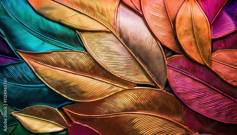 Metallic Leaves Abstract Art Metallic Leaves Abstract Art