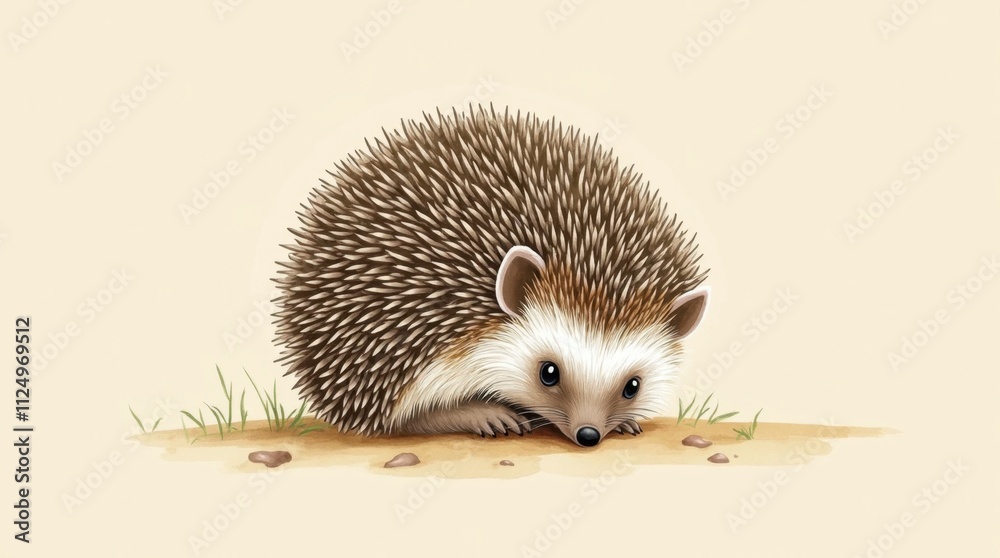Hedgehog Curled Up