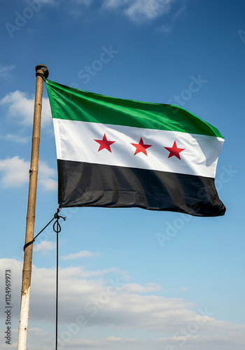 Syrian Flag and Freedom Revolution Concept