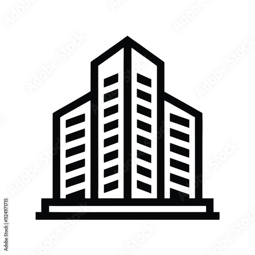 Office building line art vector icon