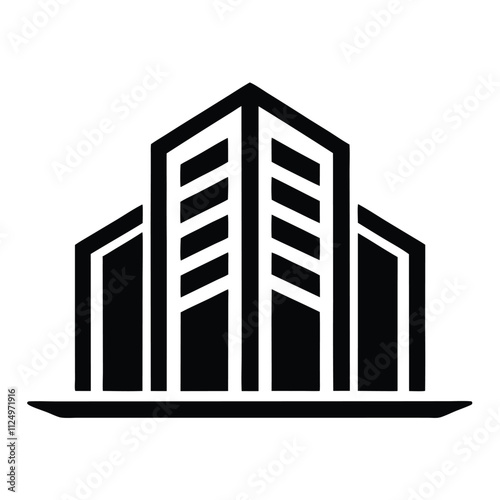 Office building line art vector icon
