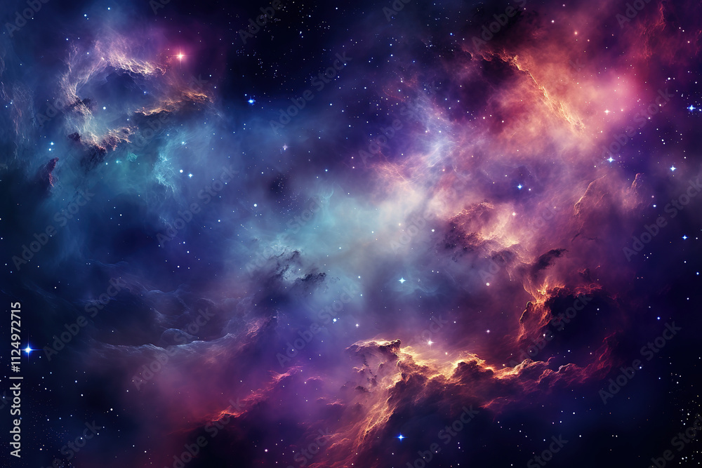 Exceptional Colorful Nebula in Scifi Universe, Background, Wallpaper Exceptional Colorful Nebula in Scifi Universe, Background, Wallpaper