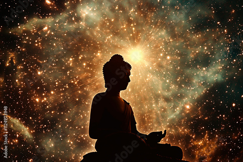 silhouette of buddha