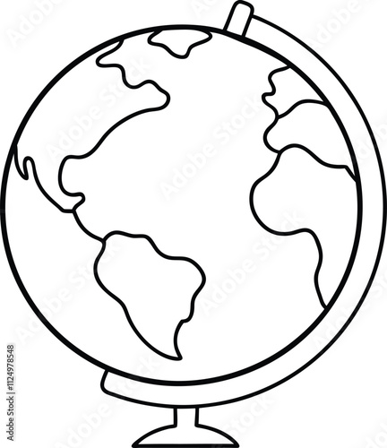 Globe Icon Clipart Vector Illustration