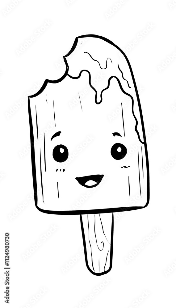 cartoon popsicle digital drawing illustration isolated cartoon popsicle digital drawing illustration isolated