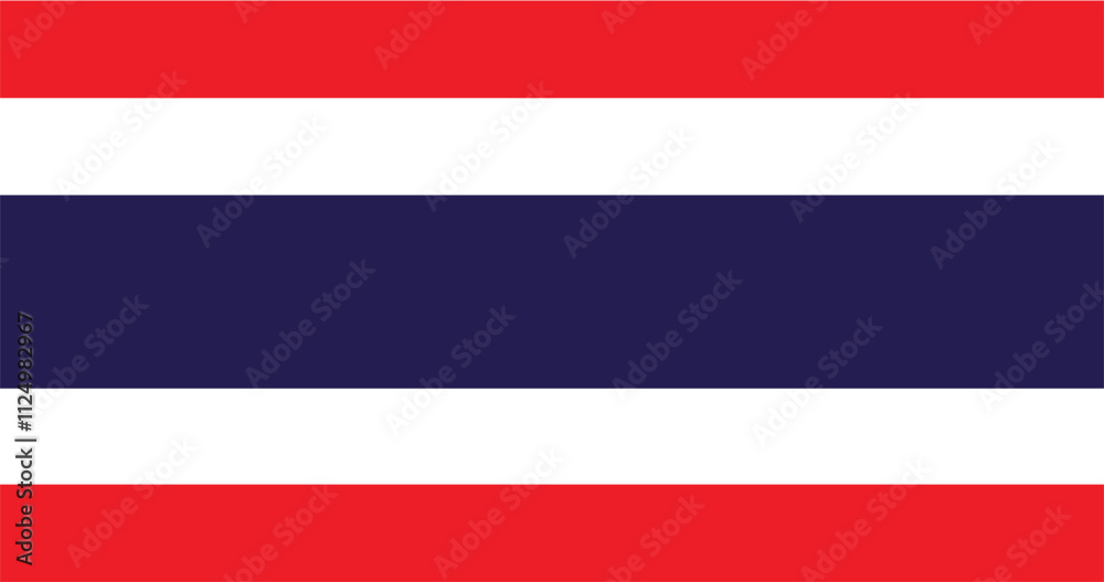 Thailand shiny realistic 3d background national waving flag
