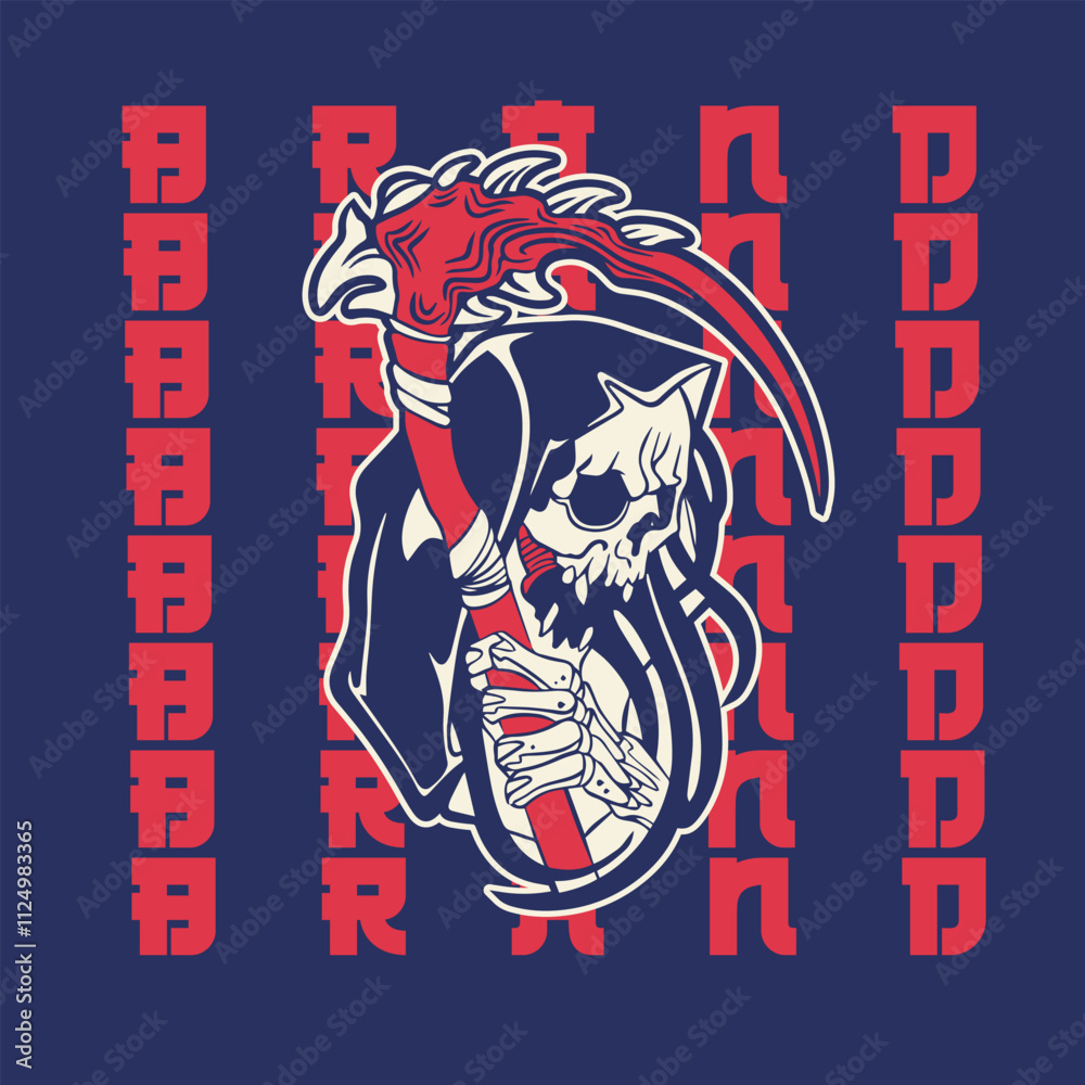 Obraz premium Ilustrasi desain logo Grim Reaper