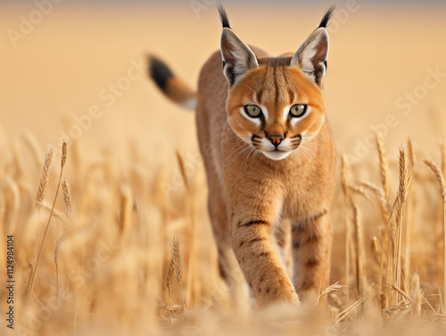 Caracal, Floppa Stalking Prey in the Wild
Great for Brand Marketing, Digital Media Content and Collateral, Decorative Art,  wildlife documentaries, educational resources, and predator-themed designs.