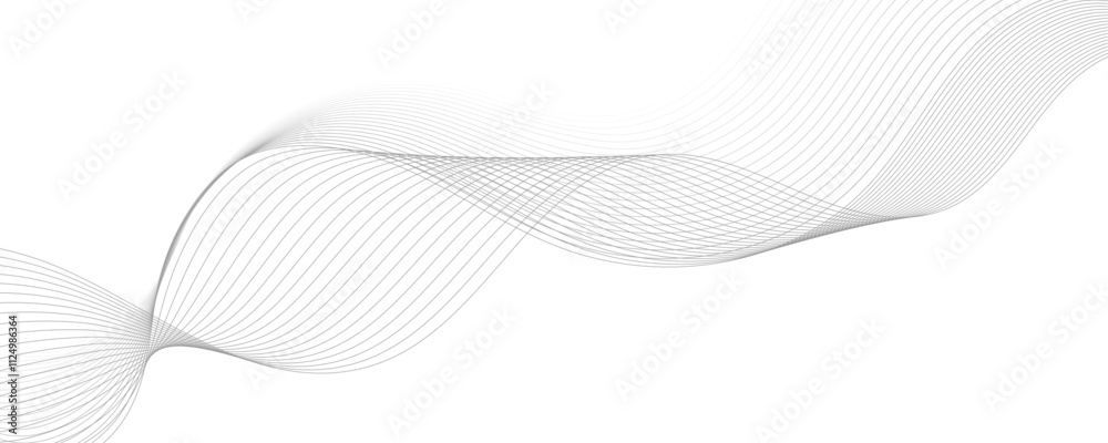 Abstract gray wave dynamic curve lines on transparent background with flowing particles. Digital energy waves technology concept. Modern backdrop design for business, presentation, banner. Abstract gray wave dynamic curve lines on transparent background with flowing particles. Digital energy waves technology concept. Modern backdrop design for business, presentation, banner.