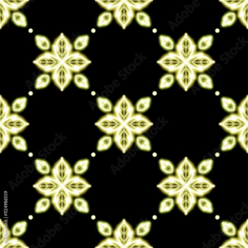 Obraz na płótnie Line Thai seamless pattern on background. w salonie