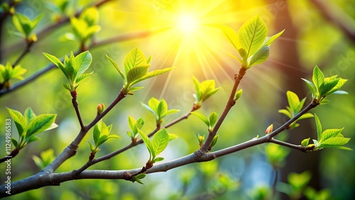 Springs Gentle Embrace Sunlight Filtering Through Burgeoning Foliage