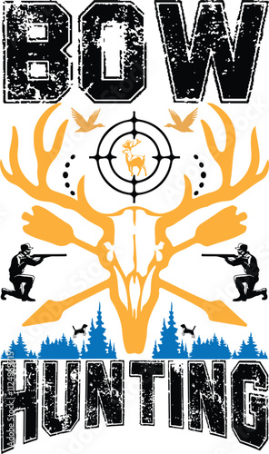 Bow hunting t- shirt design photo