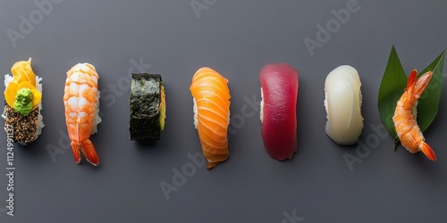 Japanese sushi  natural food detailed presentation ce