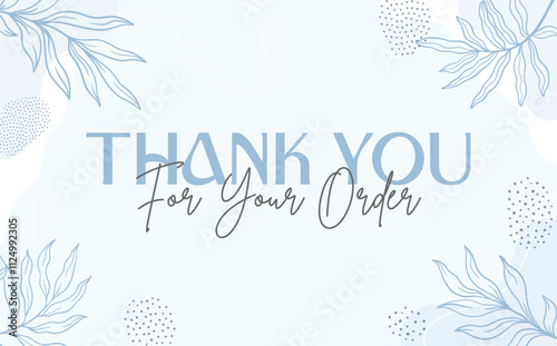 Thank you for your order card template