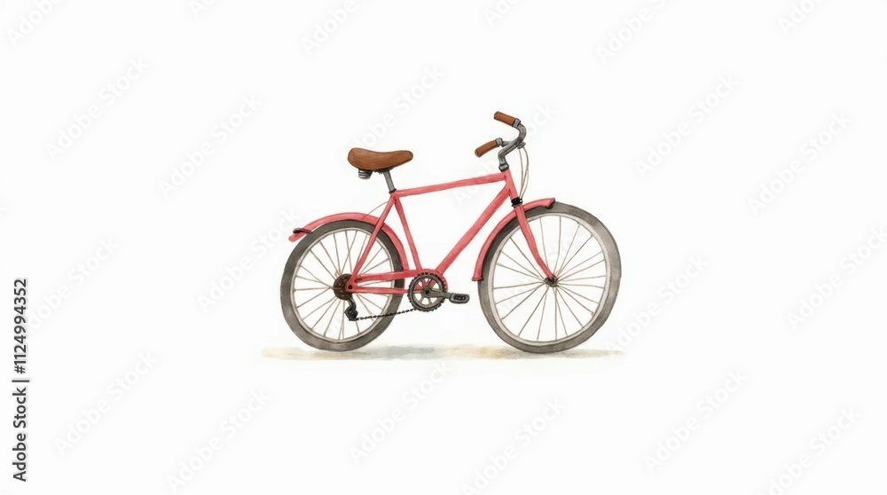 Fototapeta premium Minimalist Bicycle Illustration
