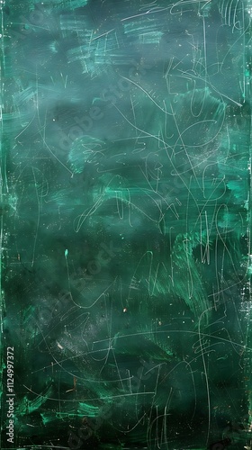Deep Green Chalkboard with Scratches