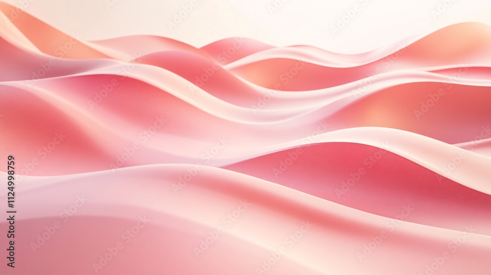 Obraz premium Pink flowing abstract waves background creating dynamic movement