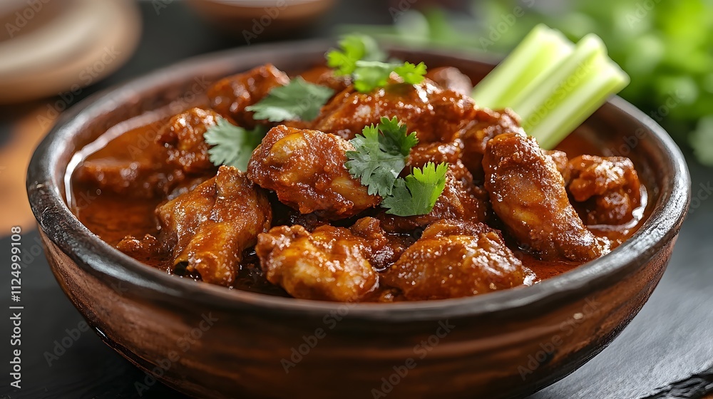 Vindaloo is a rich and spicy dish, featuring tender chicken simmered in a flavorful sauce. Garnished with fresh herbs, it’s a favorite for authentic Indian cuisine lovers. Vindaloo is a rich and spicy dish, featuring tender chicken simmered in a flavorful sauce. Garnished with fresh herbs, it’s a favorite for authentic Indian cuisine lovers.