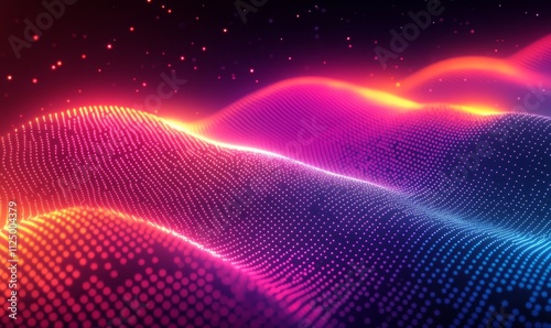 retro pixelated background with vibrant neon colors, Generative AI