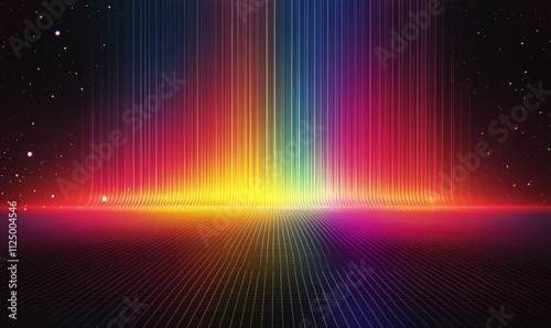 retro pixelated background with vibrant neon colors, Generative AI