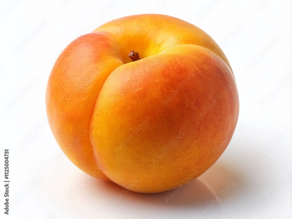 Close-Up of a Fresh Apricot Isolated on a White Background, Showcasing Its Vibrant Color and Texture, Perfect for Culinary and Healthy Eating Themes in Fashion Photography Close-Up of a Fresh Apricot Isolated on a White Background, Showcasing Its Vibrant Color and Texture, Perfect for Culinary and Healthy Eating Themes in Fashion Photography