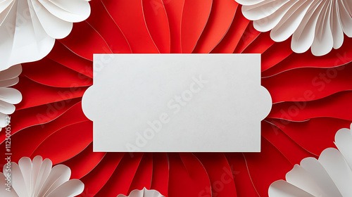 Artistic calligraphy on symbolic red paper creative studio graphic design modern aesthetic close-up viewpoint photo