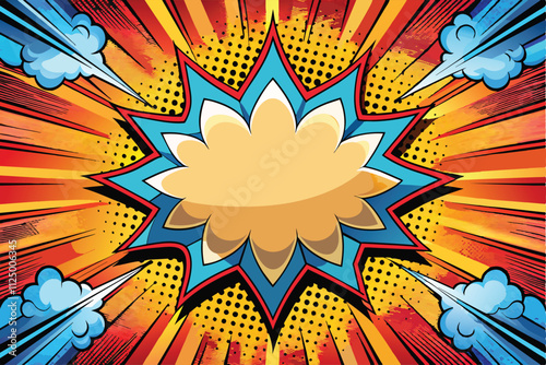 retro comic background vector. vintage pop art style. speech bubble vector illustration, dialog.