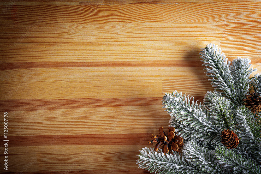 Christmas background. New Year and Christmas decorations as a festive background. Top view.