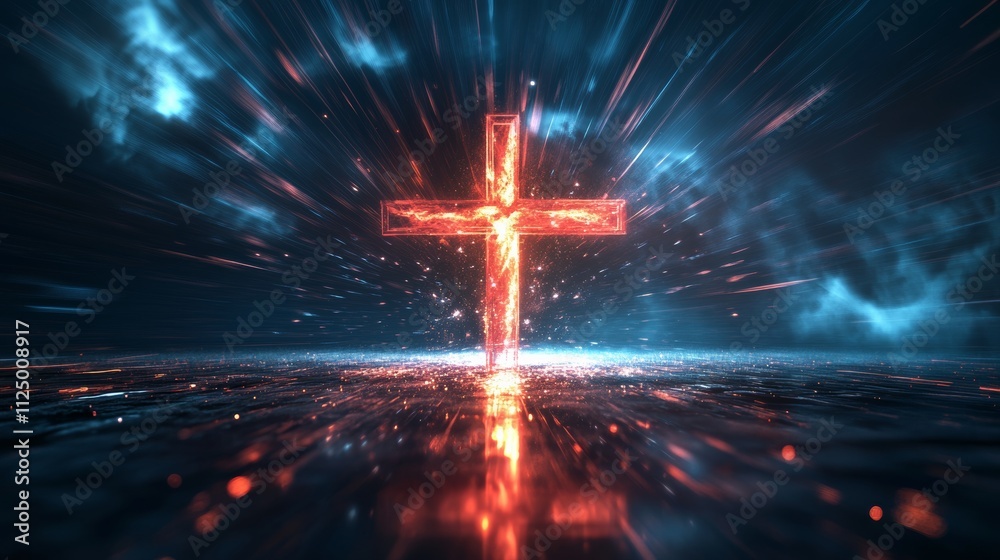 Christian cross background concept Christian cross background concept